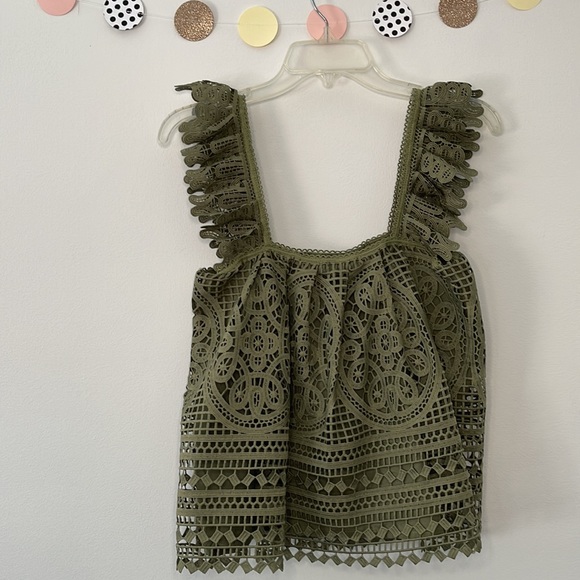 Anthropologie ERI + ALI Ruffled Lace Tank NEW WITH NO TAGS - Picture 8 of 11